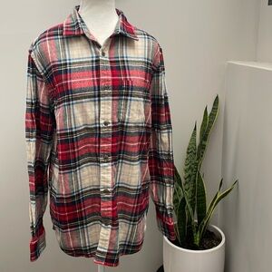 Gap Plaid Organic Cotton Flannel Shirt-Sz S